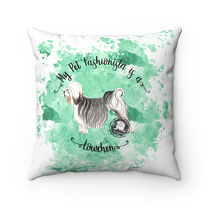 Lowchen Pet Fashionista Square Pillow
