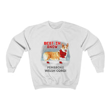 Load image into Gallery viewer, Pembroke Welsh Corgi Best In Snow Heavy Blend™ Crewneck Sweatshirt