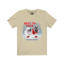 Load image into Gallery viewer, Keeshond Best In Snow Unisex Jersey Short Sleeve Tee