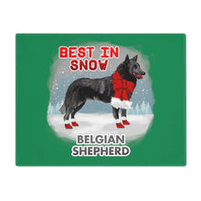 Load image into Gallery viewer, Belgian Shepherd Best In Snow Placemat