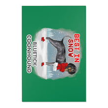 Load image into Gallery viewer, Bluetick Coonhound Best In Snow Area Rug