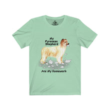 Load image into Gallery viewer, My Pyrenean Shepherd Ate My Homework Unisex Jersey Short Sleeve Tee