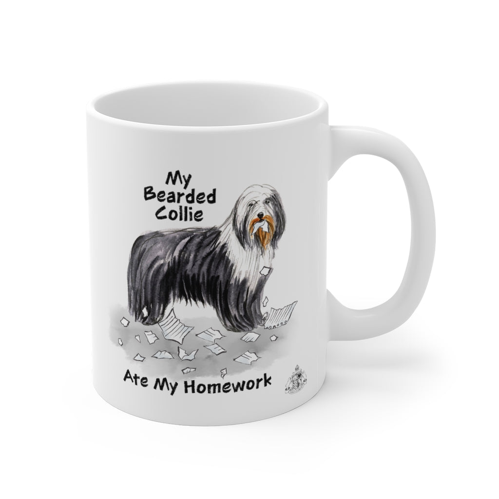 My Bearded Collie Ate My Homework Mug