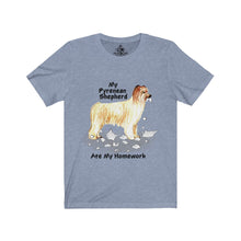 Load image into Gallery viewer, My Pyrenean Shepherd Ate My Homework Unisex Jersey Short Sleeve Tee