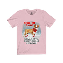 Load image into Gallery viewer, Nova Scotia Duck Tolling Retriever Best In Snow Unisex Jersey Short Sleeve Tee