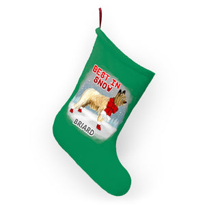 Briard Best In Snow Christmas Stockings