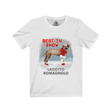 Load image into Gallery viewer, Lagotto Ramagnolo In Snow Unisex Jersey Short Sleeve Tee