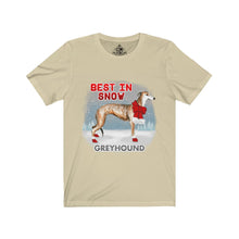 Load image into Gallery viewer, Greyhound Best In Snow Unisex Jersey Short Sleeve Tee