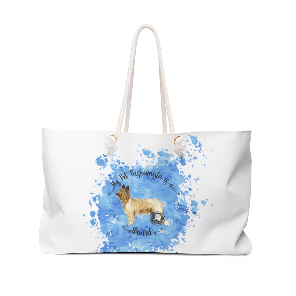 Briard Pet Fashionista Weekender Bag