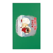 Load image into Gallery viewer, Pekingese Best In Snow Area Rug