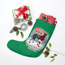 Load image into Gallery viewer, Manchester Terrier Best In Snow Christmas Stockings