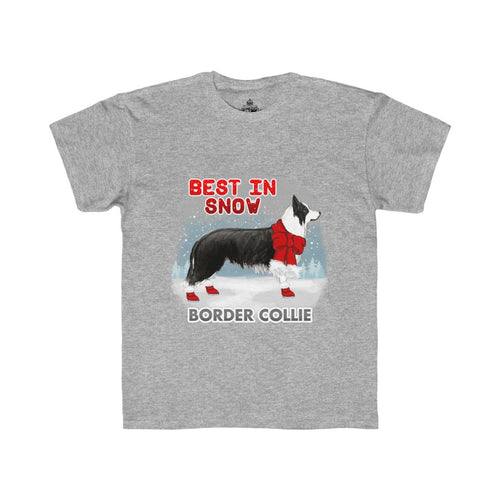 Border Collie Best In Snow Kids Regular Fit Tee