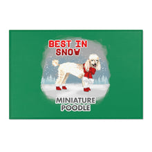 Load image into Gallery viewer, Miniature Poodle Best In Snow Area Rug