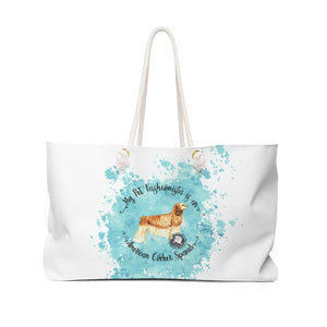 American Cocker Spaniel Pet Fashionista Weekender Bag