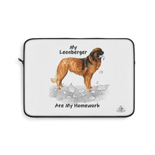 Load image into Gallery viewer, My Leonberger Ate My Homework Laptop Sleeve