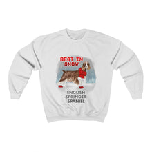 Load image into Gallery viewer, English Springer Spaniel Best In Snow Heavy Blend™ Crewneck Sweatshirt
