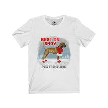 Load image into Gallery viewer, Plott Hound Best In Snow Unisex Jersey Short Sleeve Tee
