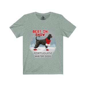 Portuguese Water Dog Best In Snow Unisex Jersey Short Sleeve Tee