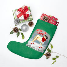 Load image into Gallery viewer, English Mastiff Best In Snow Christmas Stockings