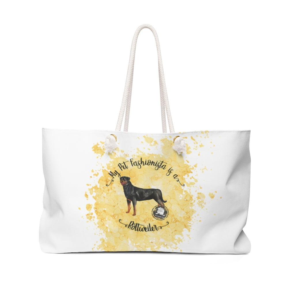 Rottweiler Pet Fashionista Weekender Bag