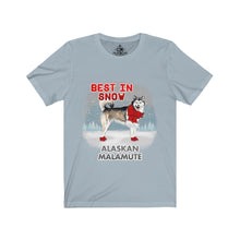 Load image into Gallery viewer, Alaskan Malamute Best In Snow Unisex Jersey Short Sleeve Tee