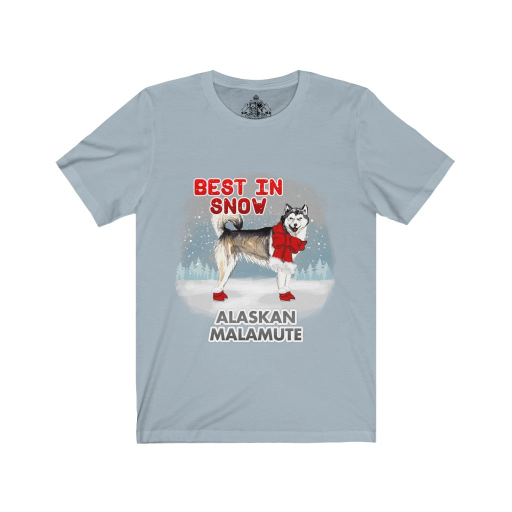 Alaskan Malamute Best In Snow Unisex Jersey Short Sleeve Tee