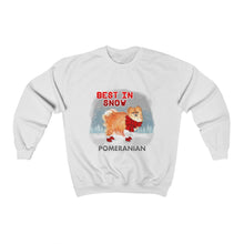 Load image into Gallery viewer, Pomeranian Best In Snow Heavy Blend™ Crewneck Sweatshirt