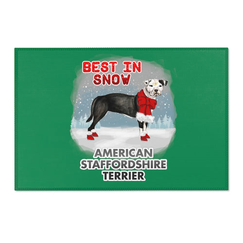 American Staffordshire Terrier Best In Snow Area Rug