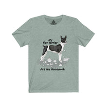 Load image into Gallery viewer, My Rat Terrier Ate My Homework Unisex Jersey Short Sleeve Tee