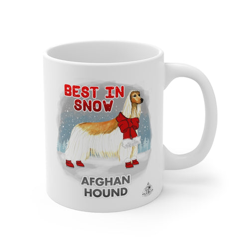 Afghan Hound Best In Snow Mug