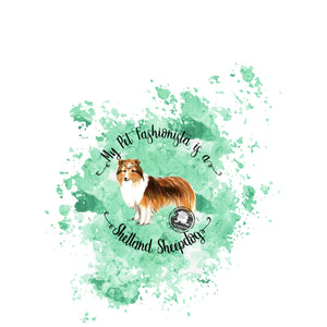 Shetland Sheepdog Pet Fashionista Duvet Cover