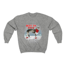 Load image into Gallery viewer, Scottish Deerhound Best In Snow Heavy Blend™ Crewneck Sweatshirt