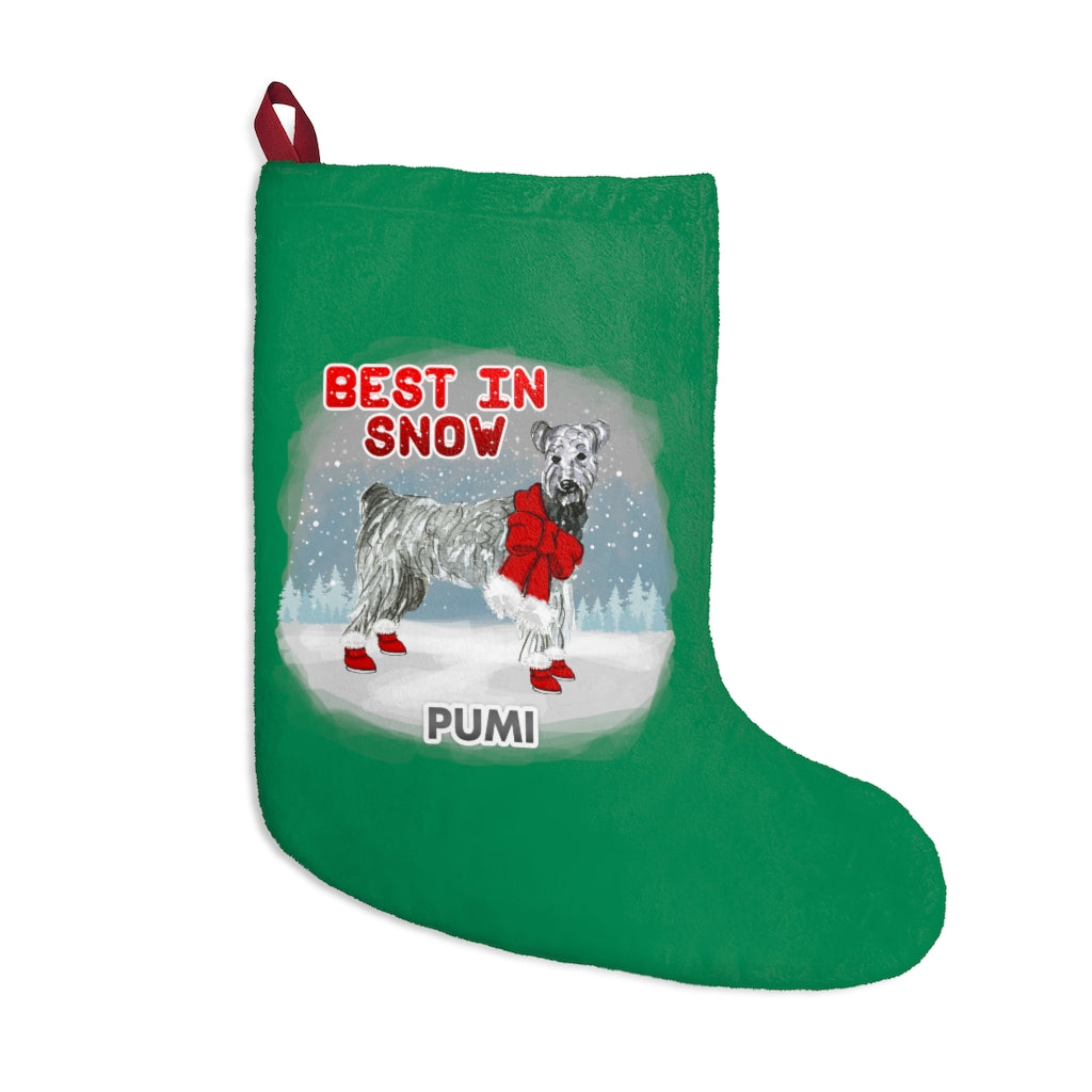 Pumi Best In Snow Christmas Stockings