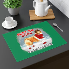 Load image into Gallery viewer, Rough Collie Best In Snow Placemat