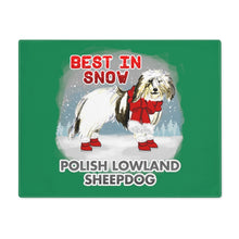 Load image into Gallery viewer, Polish Lowland Sheepdog Best In Snow Placemat