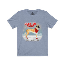 Load image into Gallery viewer, Bullmastiff Best In Snow Unisex Jersey Short Sleeve Tee