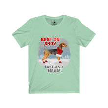 Load image into Gallery viewer, Lakeland Terrier Best In Snow Unisex Jersey Short Sleeve Tee