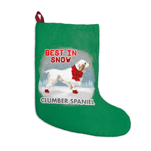 Load image into Gallery viewer, Clumber Spaniel Best In Snow Christmas Stockings