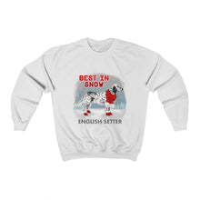 Load image into Gallery viewer, English Setter Best In Snow Heavy Blend™ Crewneck Sweatshirt