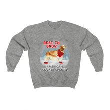 Load image into Gallery viewer, American Cocker Spaniel Best In Snow Heavy Blend™ Crewneck Sweatshirt