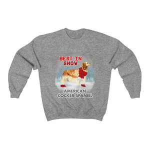 American Cocker Spaniel Best In Snow Heavy Blend™ Crewneck Sweatshirt