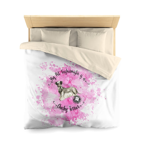 Cesky Terrier Pet Fashionista Duvet Cover
