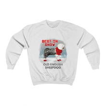 Load image into Gallery viewer, Old English Sheepdog Best In Snow Heavy Blend™ Crewneck Sweatshirt