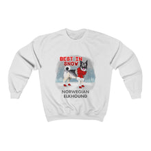 Load image into Gallery viewer, Norwegian Buhund Best In Snow Heavy Blend™ Crewneck Sweatshirt