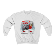 Load image into Gallery viewer, Bearded Collie Best In Snow Heavy Blend™ Crewneck Sweatshirt