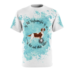 Irish Red and White Setter Pet Fashionista All Over Print Shirt