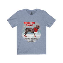 Load image into Gallery viewer, Neapolitan Mastiff Best In Snow Unisex Jersey Short Sleeve Tee