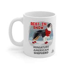 Load image into Gallery viewer, Miniature American Shepherd Best In Snow Mug