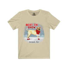 Load image into Gallery viewer, Shar Pei Best In Snow Unisex Jersey Short Sleeve Tee
