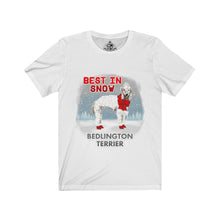 Load image into Gallery viewer, Bedlington Terrier Best In Snow Unisex Jersey Short Sleeve Tee